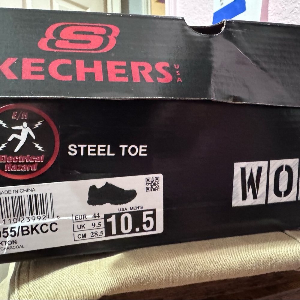 Skechers Black Charcoal Safety Shoes